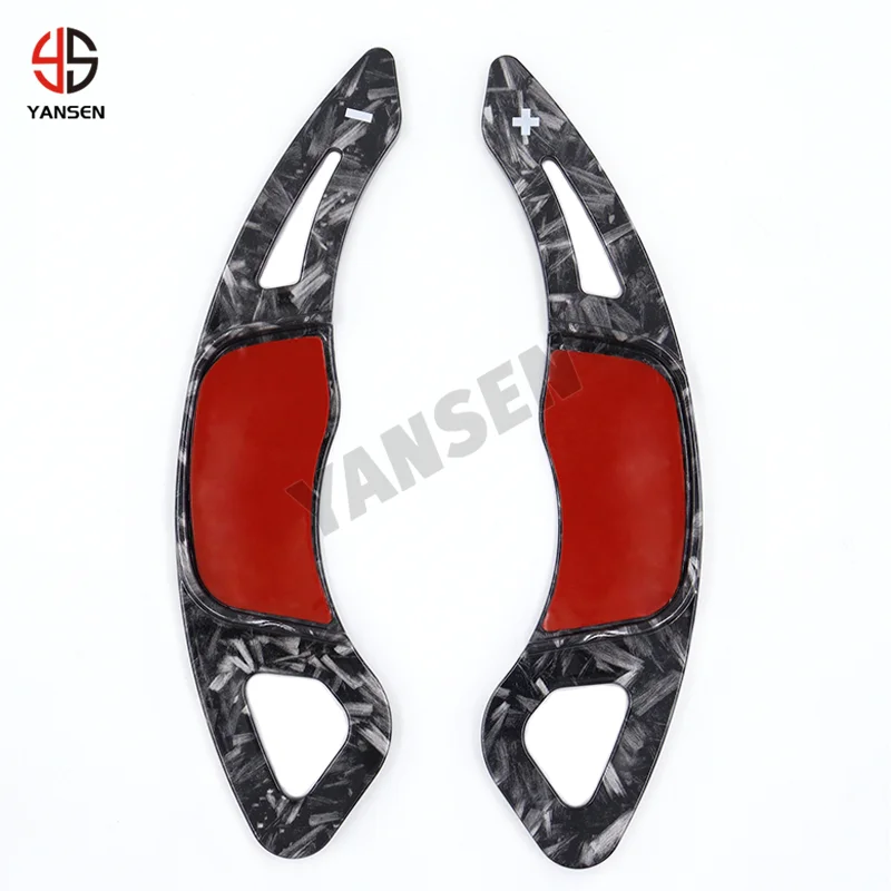 Black Carbon Fiber Steering Wheel Shift Paddle Extension Shifters For VW Golf 7 Mk7 R-Line GTI 2013-2018 Accessories