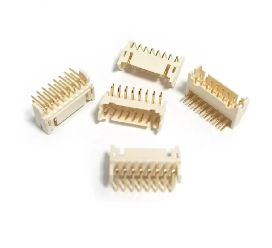 

50pcs PHD2.0 double row gold-plated 90 degree bent pin socket 2 * 8P pure copper wire to board connector