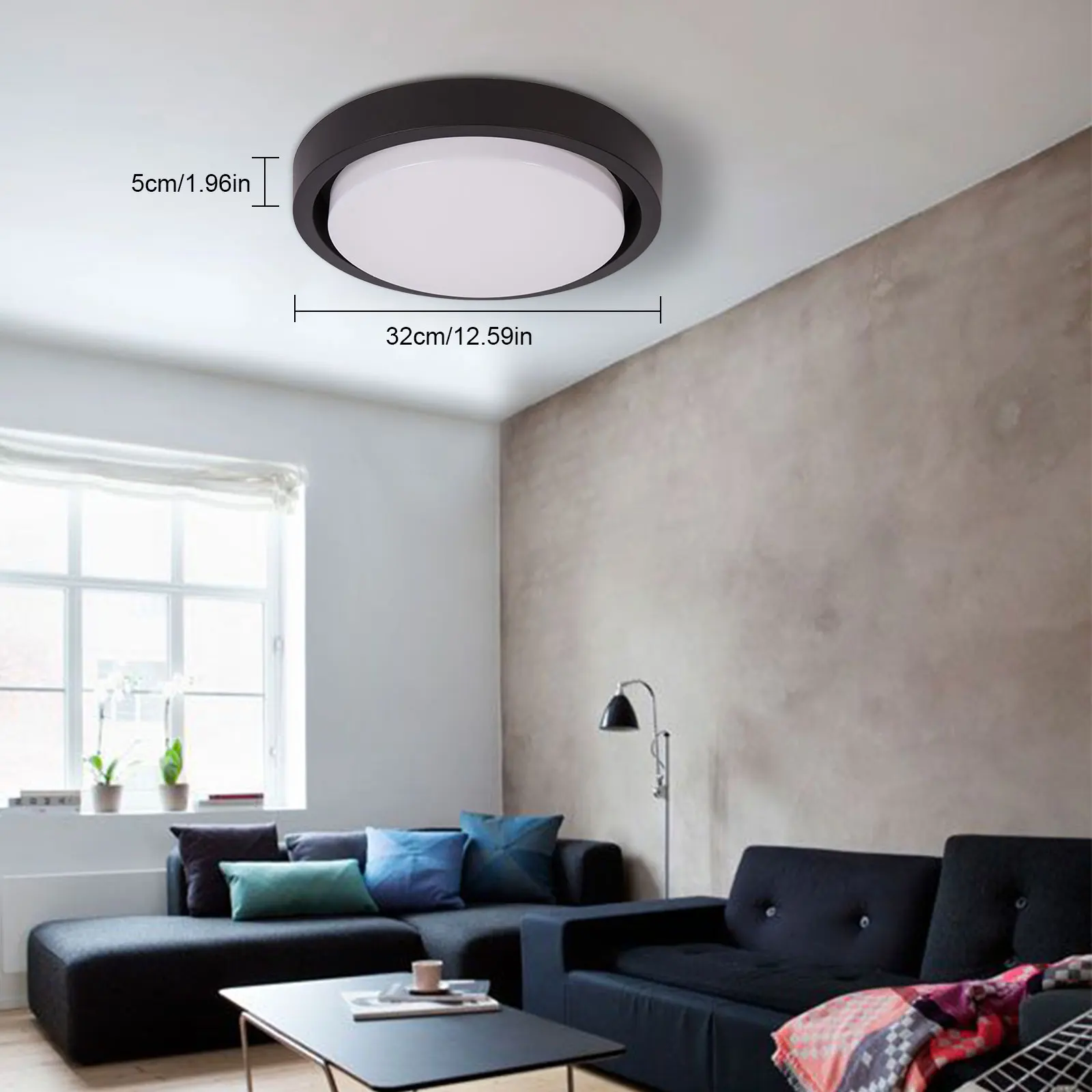 Loyalheartdy 18W Plafond Lamp Flush Mount Led Plafondlamp Ronde Kroonluchter Voor Badkamer Slaapkamer Keuken Wasruimte