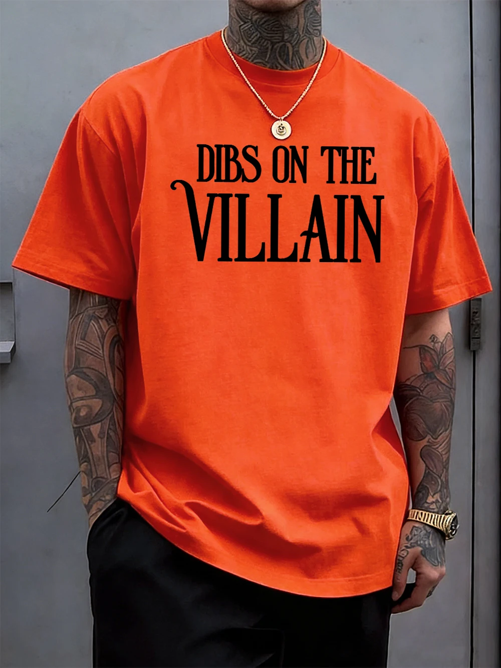 Dibs On The Villain Printing Men'S T-Shirt Cotton Summer Soft Oversized Tops O-Neck Short Sleeve T Shirt Casual Mens Clothes