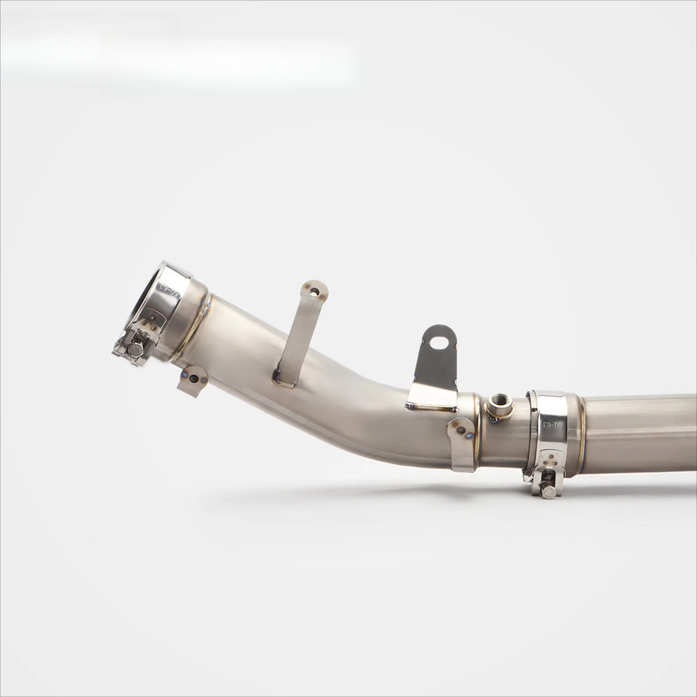 ZX-6R Titanium Alloy Front-Middle Section Exhaust Pipe OEM Rear Exhaust-Compatible Exhaust with Mounting Bracket