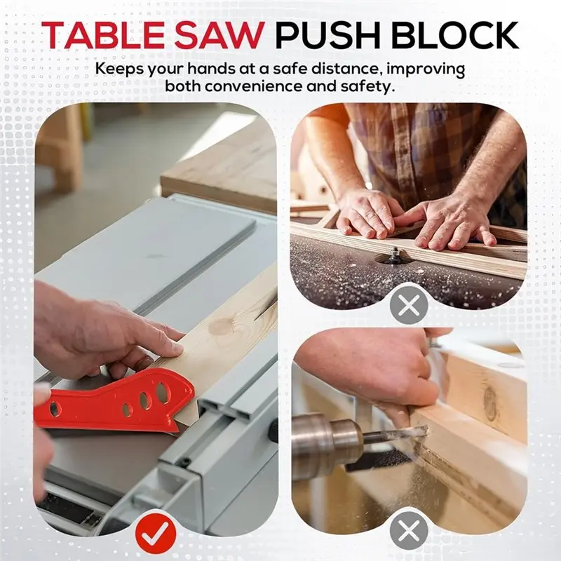 THIVN-Woodworking Tools Table Saw Push Stick Fit Router Table Band Saw Jointer Ergonomic Design Handle Push Block