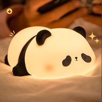 LED Panda Lamp Desk Accessorie Valentine Day Gifts Office Desktop Ornament Birthday Gifts for Kids Cute Cartoon Lamp