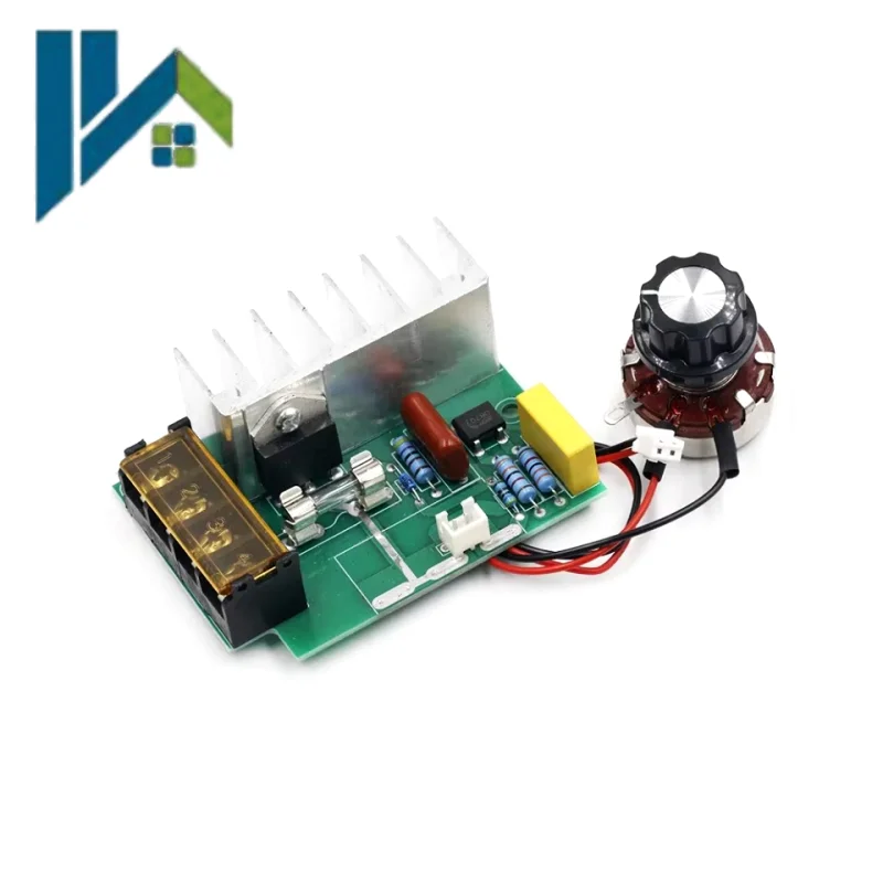 AC220V 4000W High Power SCR Electronic Voltage Regulator Dimming Speed Temperature Controller, No Housing, External Potentiomete