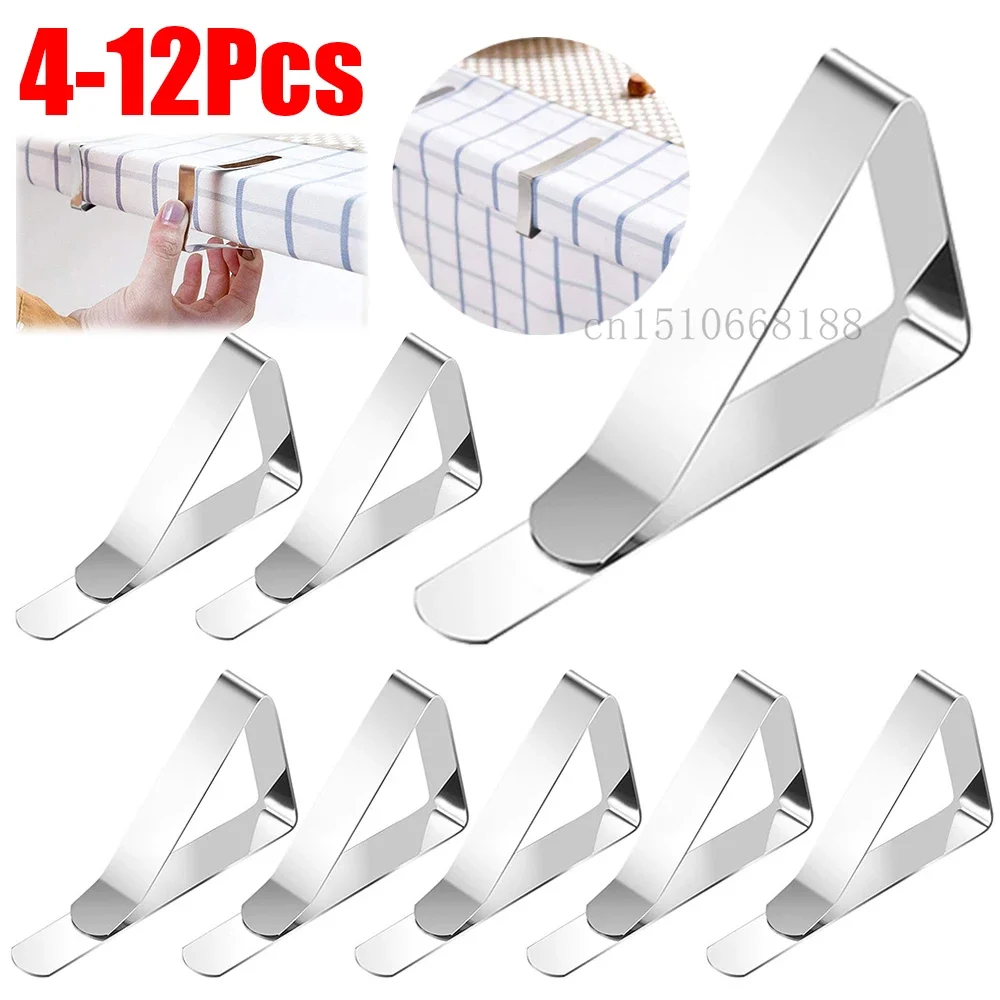 4-32Pc Stainless Steel Table Cloth Clip Wedding Picnic Table Cover Clip Holder Tablecloth Stable Clips for Restaurant Fixed Clip