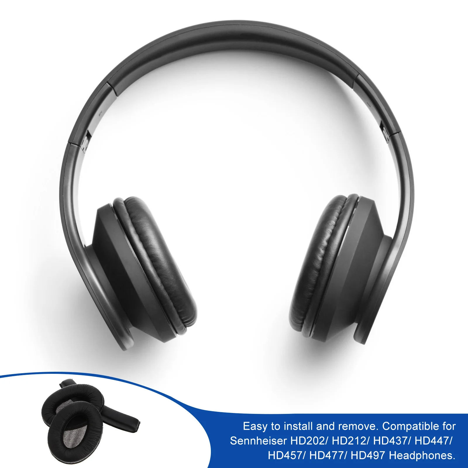 

Earpad Replacement Ear Pads Cushion Headband Cover Compatible for Sennheiser Hd202 Hd212 Hd437 Hd447 Hd457 Hd477 Hd497 Noise