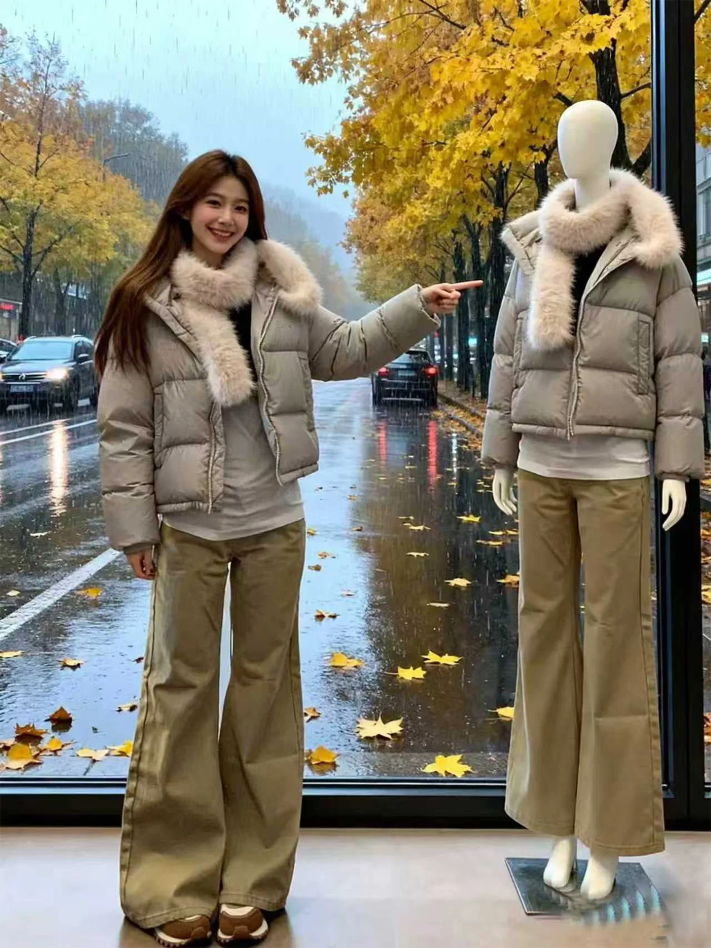 

Женские зимние широкие джинсы Thiened в стиле ретро, новые джинсовые брюки прямого кроя с высокой талией, брюки длиной до пола