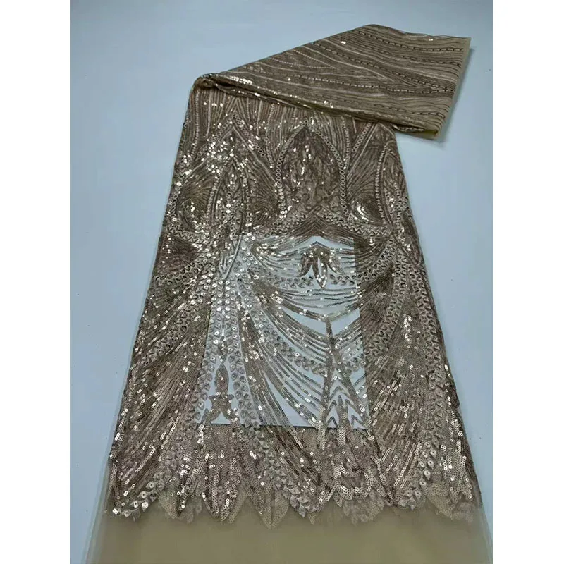 

1yard Heavy industry sequin embroidery fabric Wedding dress cheongsam diy fabrics for sewing