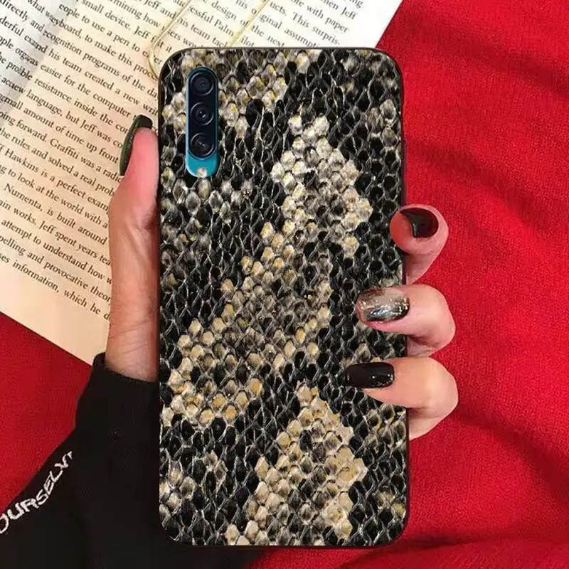 Snake Skin Phone Case for Samsung A51 01 50 71 21S 70 31 40 30 10 20 S E 11 91 A7 A8 2018