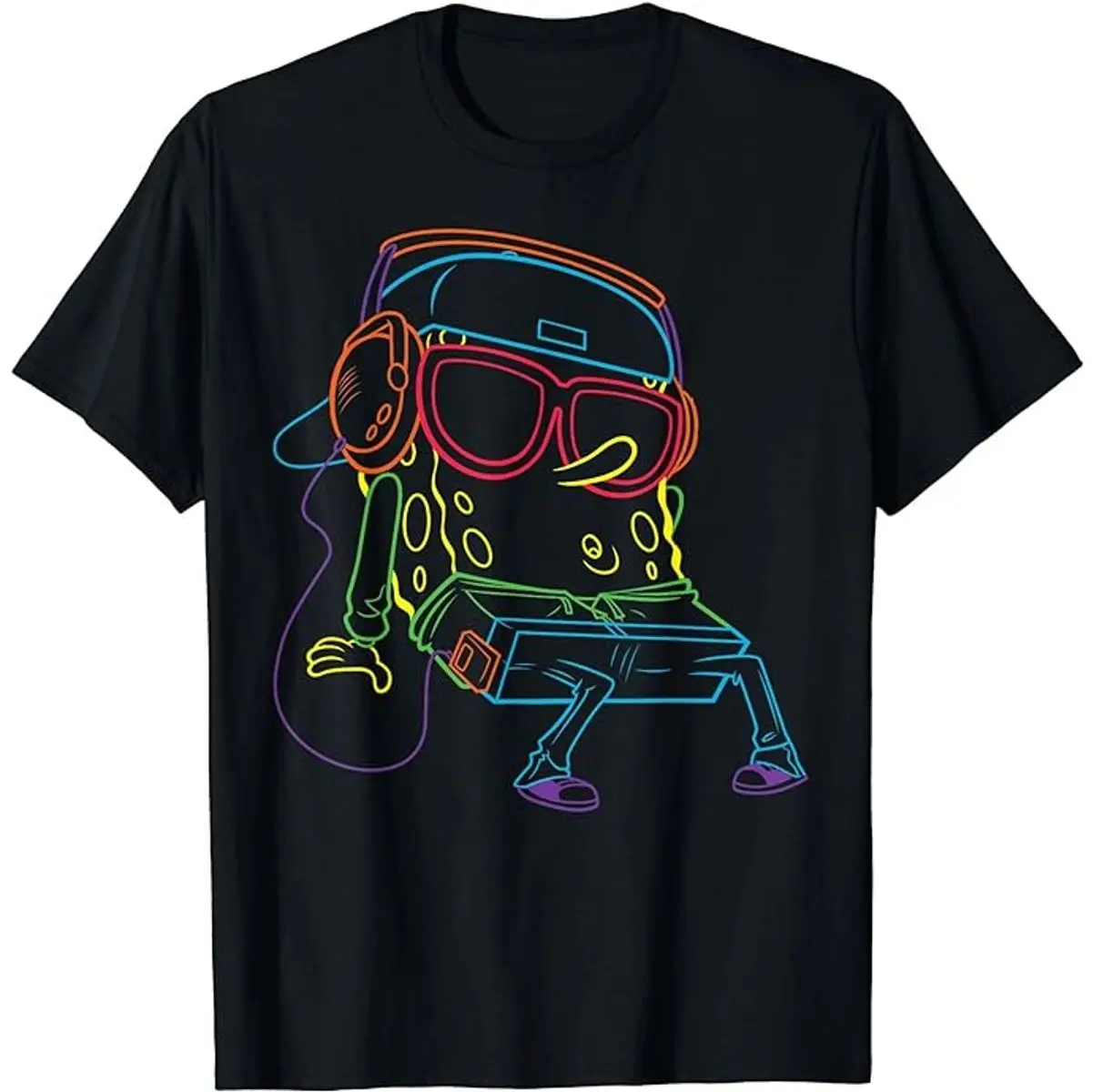 Men's T-shirt SpongeBob Square Pants Cotton Casual Drawing