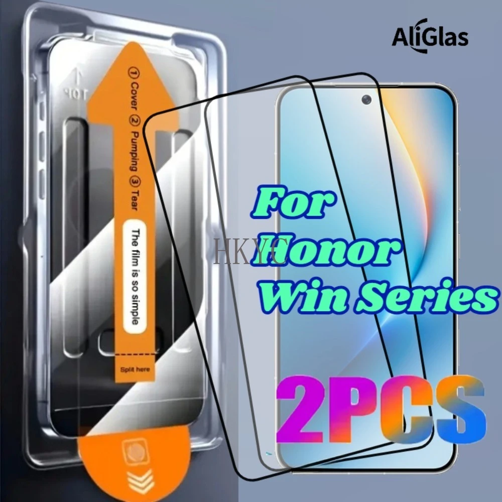 

2pcs Suitable for Huawei Honor Win Series Glossy Surface Auto Dust Free Tempered Glass Film For Honor Win Front Screen Protector