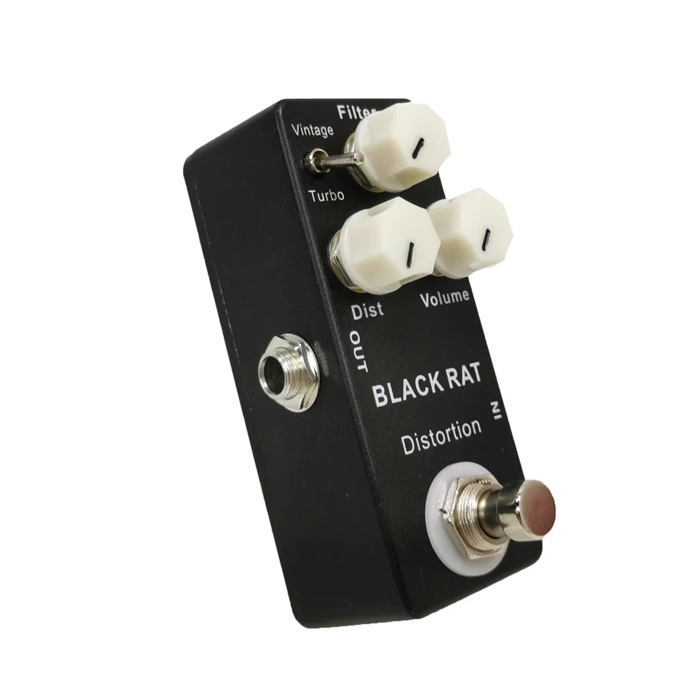 Mosky Black RAT Distortion Effect Pedal Classical Guitar Pedal True Bypass Guitar Parts Guitar Accessories