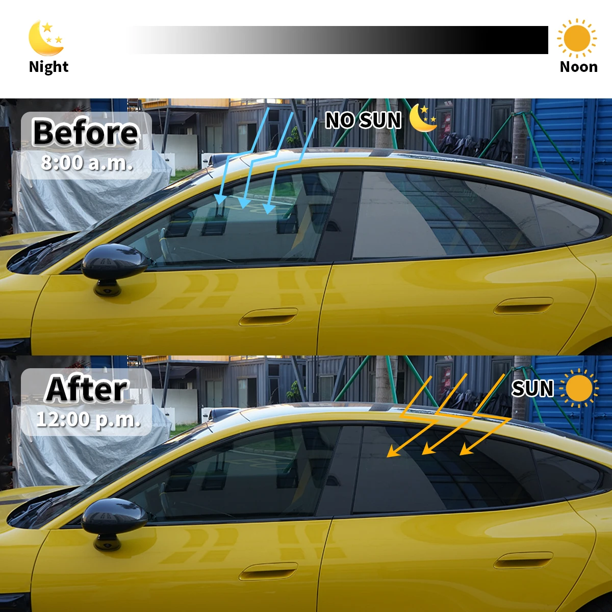 

TPU Automotive Window Photochromic Film Self-Adhesive Heat-Resistant Uv99% 38-7%Vlt Automotive Vinyl Packaging Any Car Window