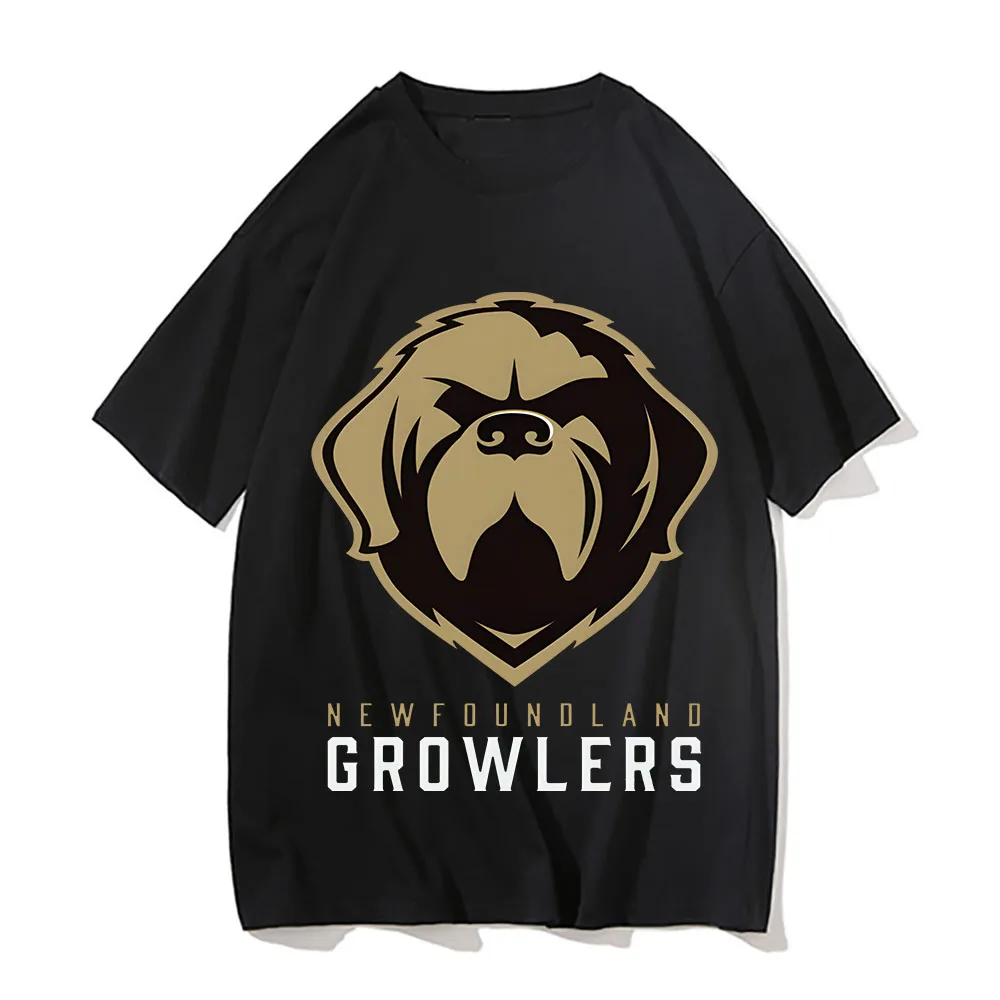 Newfoundland Growlers 2024, новая летняя мужская футболка, модные топы из чистого хлопка с короткими рукавами, уличная одежда, спортивный костюм унисекс