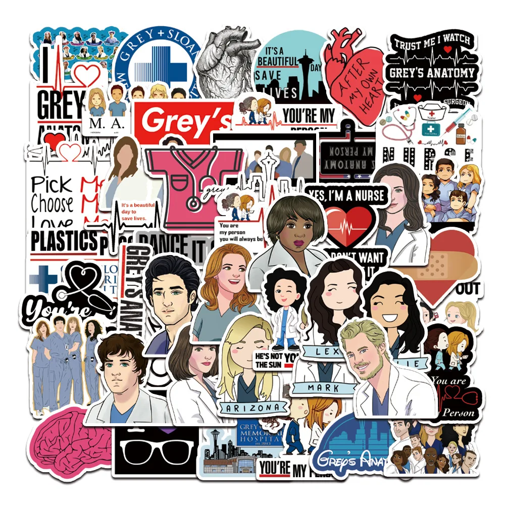 10/30/50PCS Dr. Gray Stickers Funny Graffiti American TV Series Sticker Luggage Laptop Guitar Car Bike Skateboard Cartoon Decals