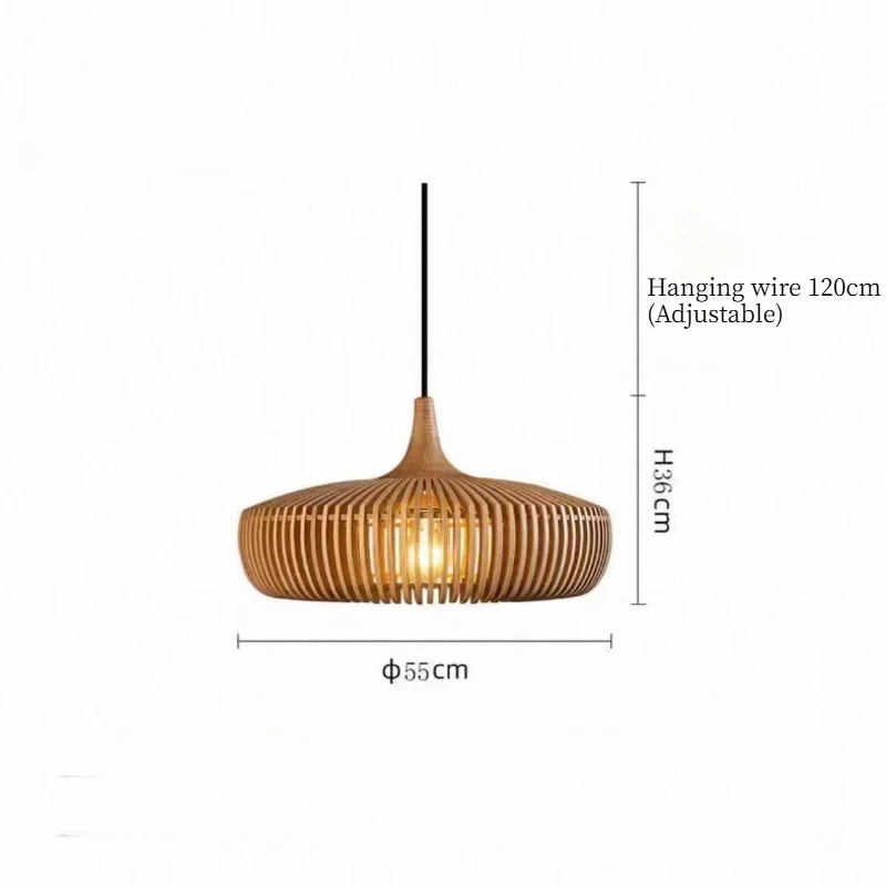 Dine Log Wood Hanglamp Vogelkooi Denemarken Designerlamp voor eetkamer, studeerkamer, woonkamer, tafeldecoratie, zolderlamp