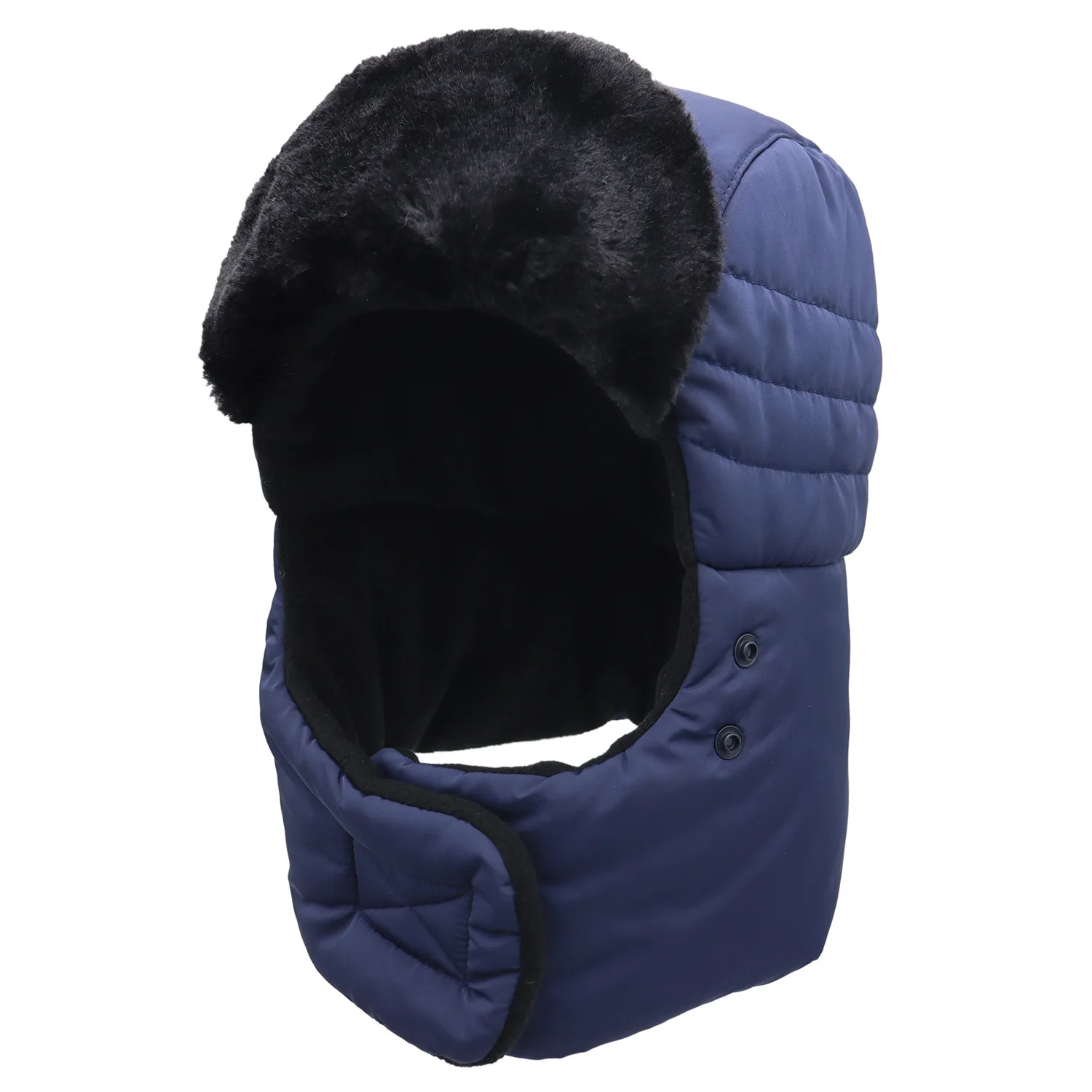 Men’s Winter Trapper Hat with Face Cover Ear Flaps Thick Warm Windproof Cold Weather Outdoor Cycling Skiing Ushanka Cap