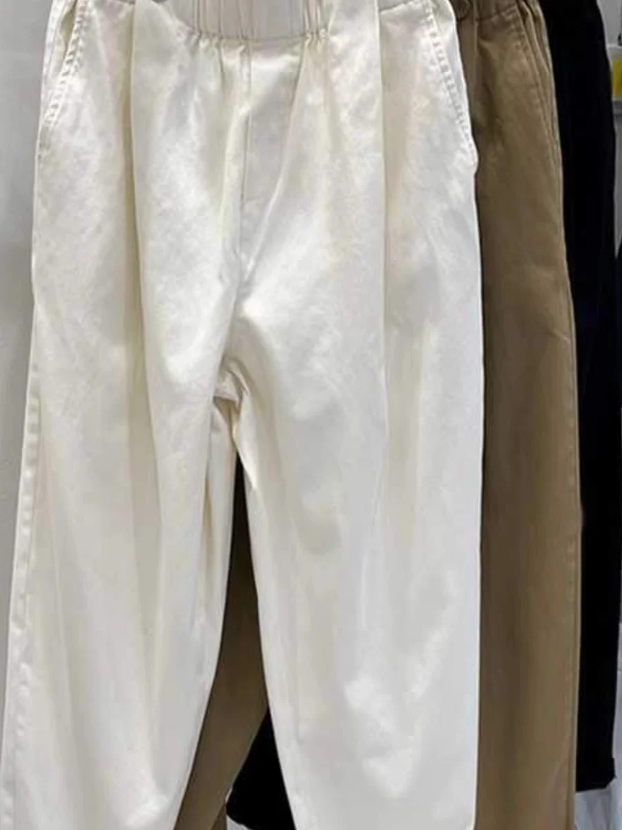 

Летние повседневные брюки Харлан в американском стиле ретро, большие размеры 300, универсальные длинные прямые брюки с девятью точками для мужчин