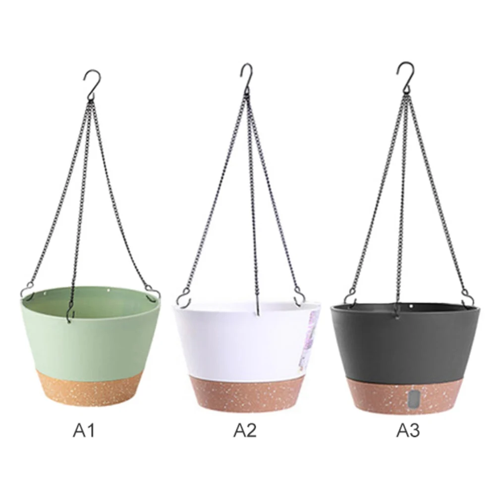 

1pcs Hanging Planter Flowerpot Plant Holder Plastic Plant Hanger Wall Plant Holder Hanging Pot Flower Basket Balcony Decorations