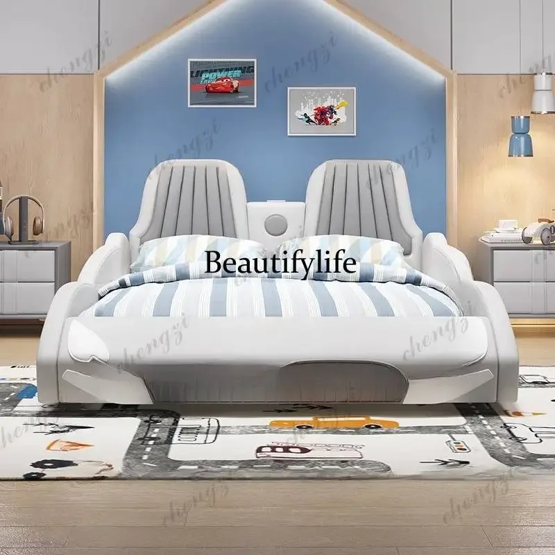 E182 Guardrail Minimalist Kids Beds Safety Luxury Cheap Design Single Kids Beds Custom Modern Lettino Per Bambini