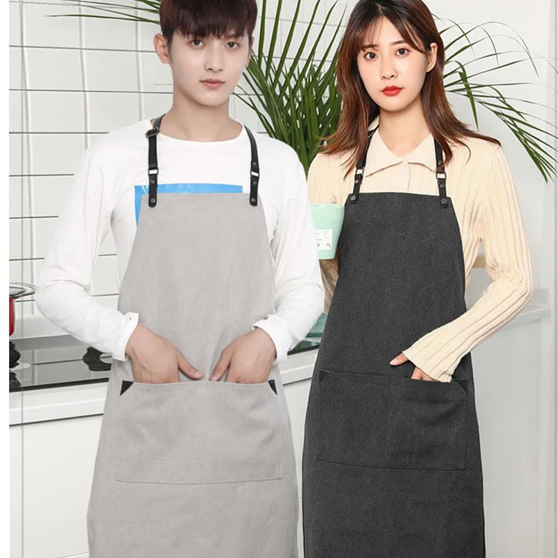 

Suspenders Thick Canvas Working Kitchen Accessories Florist Coffee Restaurant Milk Tea Shop Man and Woman Couples Fashion Waist