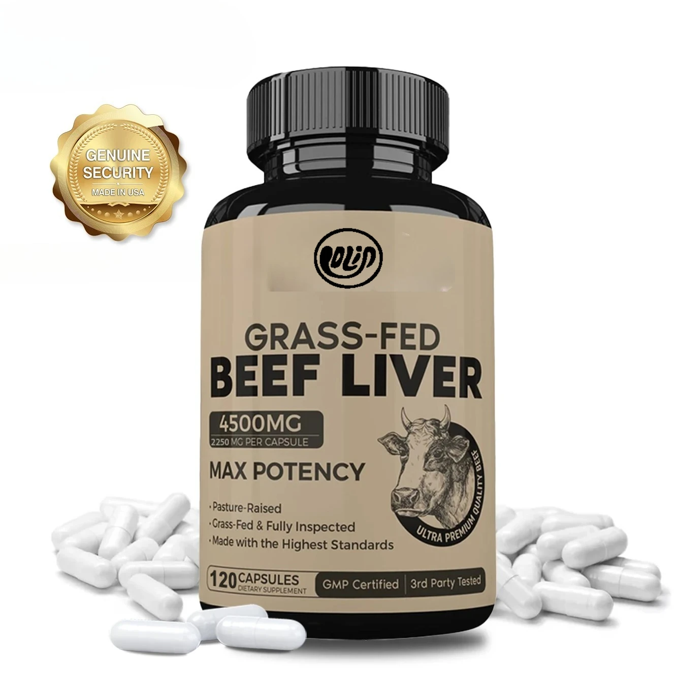 

New Zealand Grass-fed Dried Beef Liver Capsules To Support Heart, Brain, Blood, Liver Health and Immune System