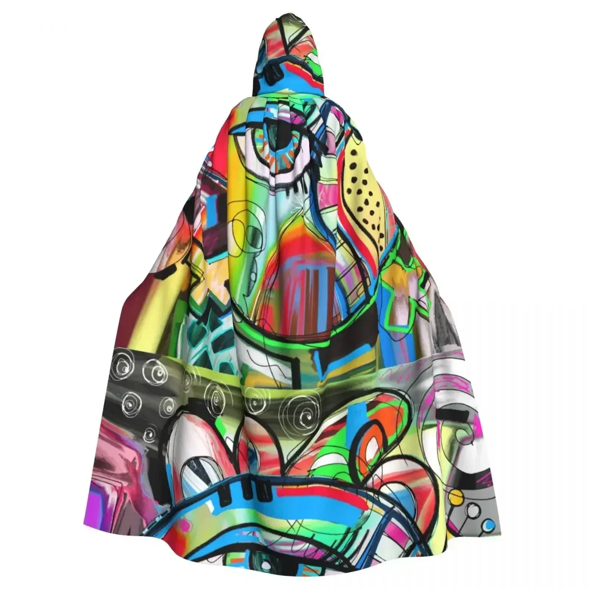 

Painting Poster Hooded Polyester Unisex Witch Cape Costume Accessory keep warm Water Resistant