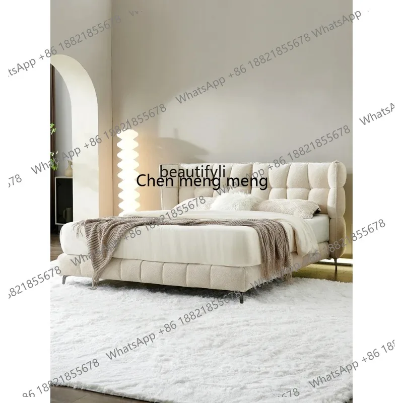 

Кровать LHY26 ss LBX: Современная, простая, съемная и моющаяся кровать для небольшой квартиры, для главной спальни, легкая роскошная двуспальная кровать для молодоженов