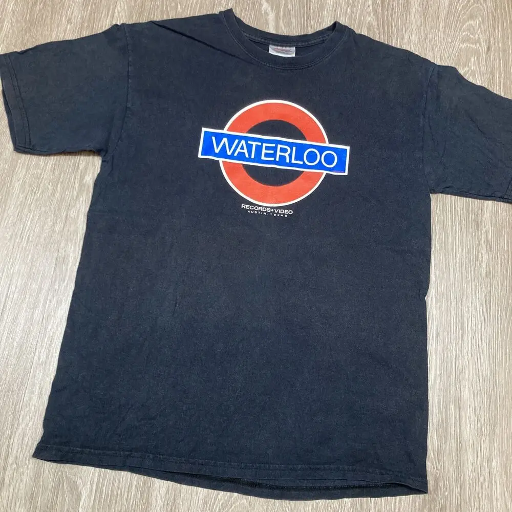 Waterloo Records Shirt M Vintage 00s Band Concert Tour Album Grunge Y2k Tee