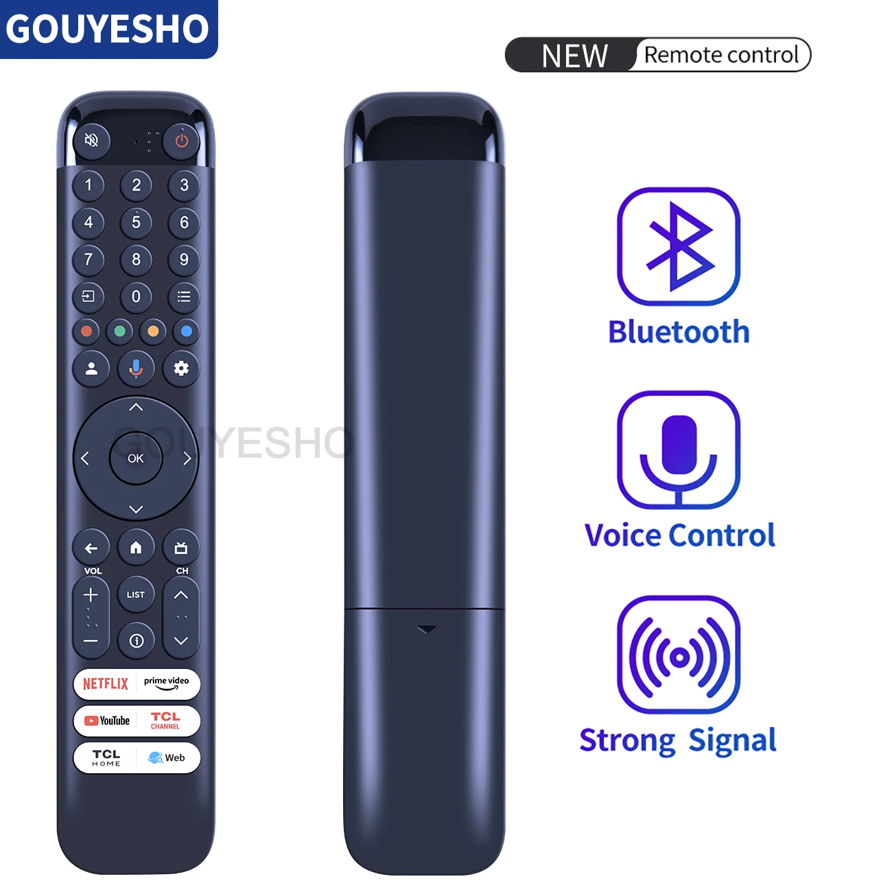 New RC833 GUB1 Voice Remote Control For TCL QLED Smart Google TV 50 55 65 75C645 P745 C745 C845 43LC645