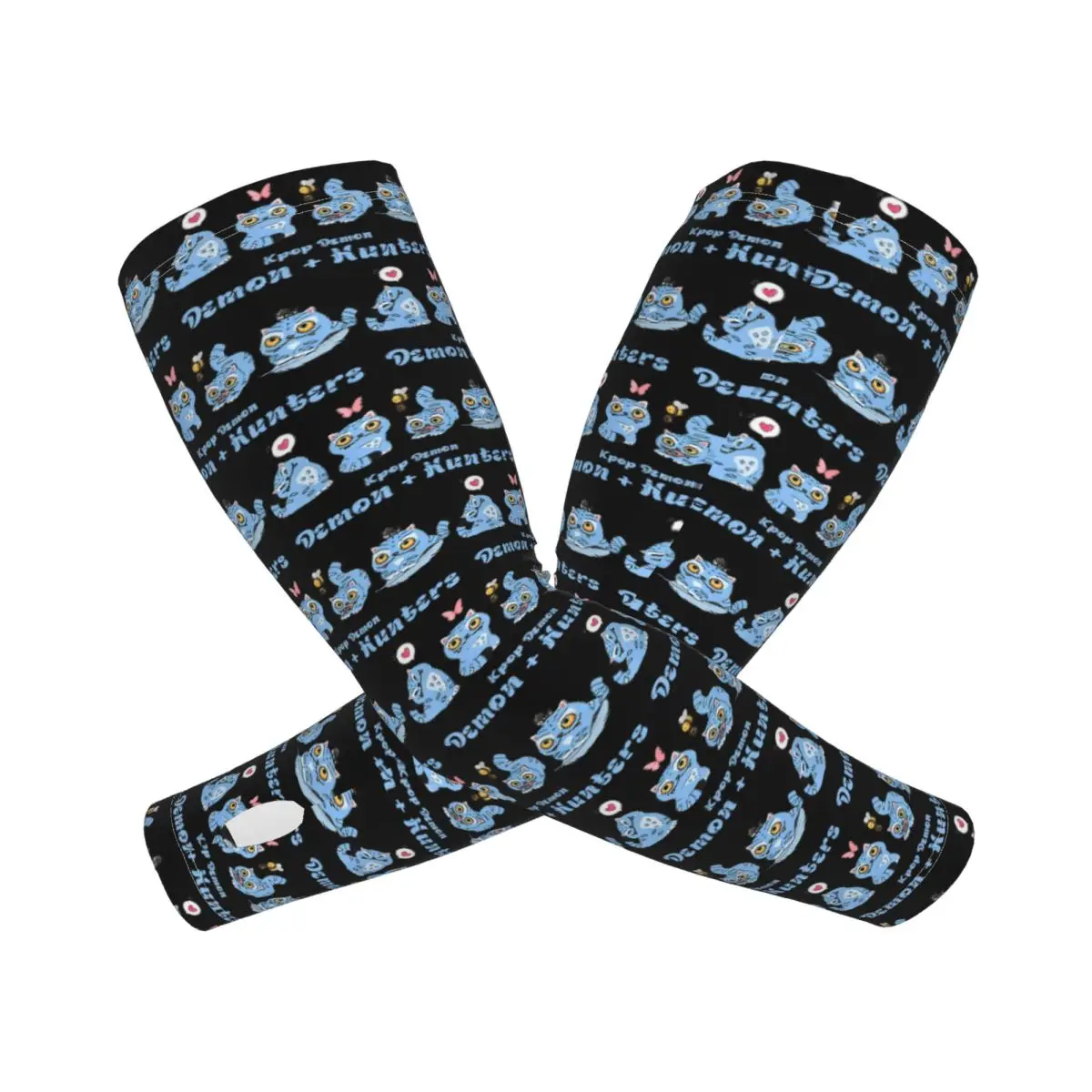 

KPop Demon Hunters Huntrix Blue Tiger Derpy Открытые нарукавники Защитный чехол от солнца и ультрафиолета Летние ледяные шелковые велосипедные татуировки на рукавах