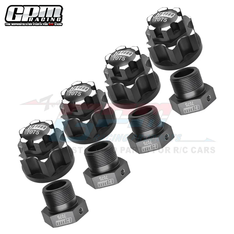 ARRMA 1/5 Karton Outcast 7075‑T6 Wheel Lock Hub Adapter 17/24mm Hex Covered Design Dust‑Proof RC Car Wheel Hub Upgrade