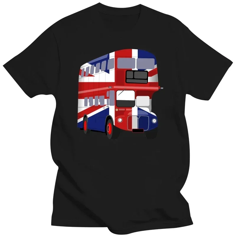 Short Sleeve Tee Shirt Summer Clothing Plus Size Clothes London Bus Union Jack Mens T-shirt - Flag UK Great Britain The A-Team .