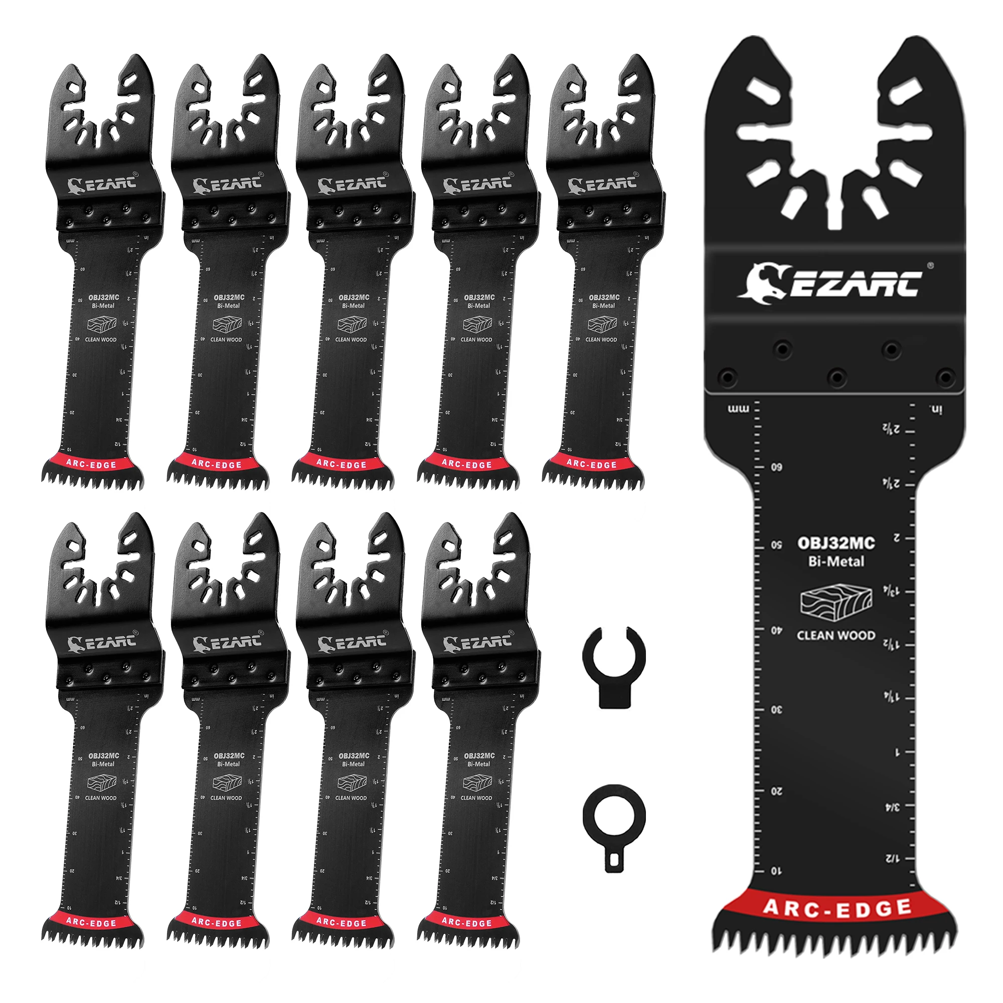 

10 шт. дугообразные осциллирующие пилы, 2-11/16 дюймов сверхдлинные биметаллические японские зубные лезвия для очистки жесткого дерева и пластика