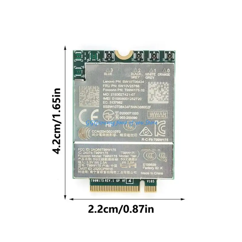 H9EB T99W175 M.2 Cartão sem fio 5W10V25768 Para laptops T14S X13