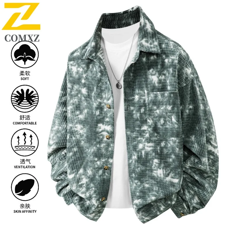 

COMXZ Autumn Jacket Men New Classics Turndown Collar Adventure Windproof Workwear Outdoor Mountain Lightweight Jackets