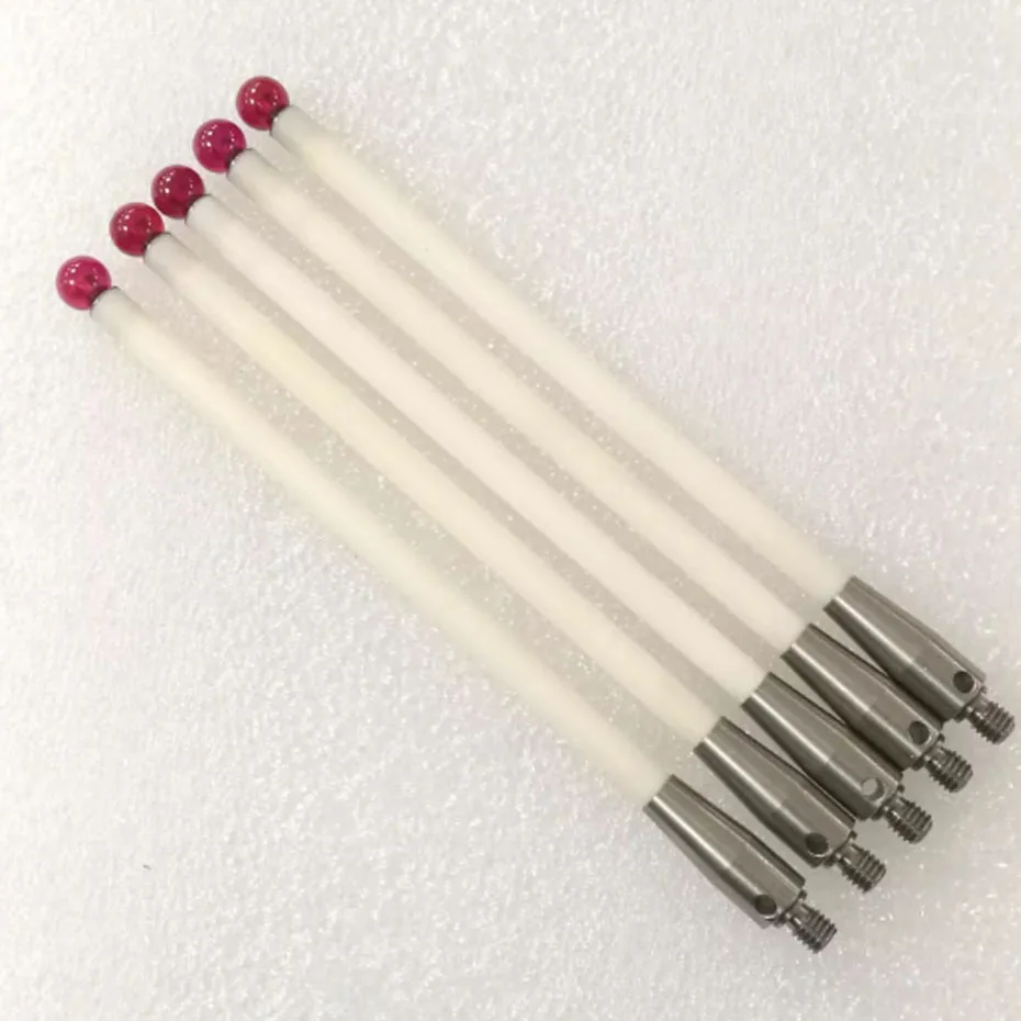 Ruby measuring needle M4 thread CNC machine probe ceramic rod extension rod Ruby measuring needle drawing customization