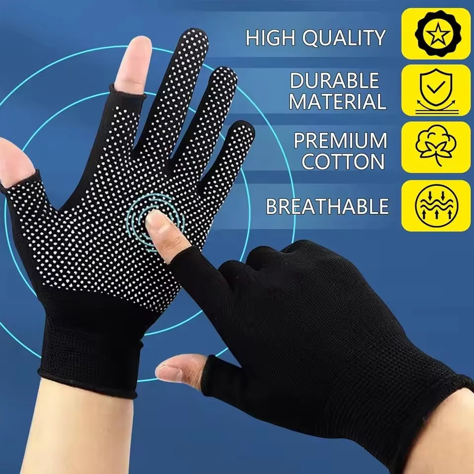 Non-slip Touch-Screen Nylon Gloves for Men Women in Summer Outdoor Cycling Work Fitness Breathable Non-slip Dispensing Gloves