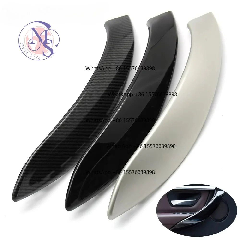 Carbon Fiber Door Handle Trim Cover, Interior Decor Replacement Part