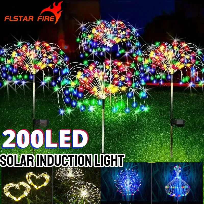 Lámpara de cadena alimentada por energía Solar, Bombilla de árbol impermeable para exteriores, césped, Patio, jardín, 90/120/150/200 led, luz de inducción, decoración DIY