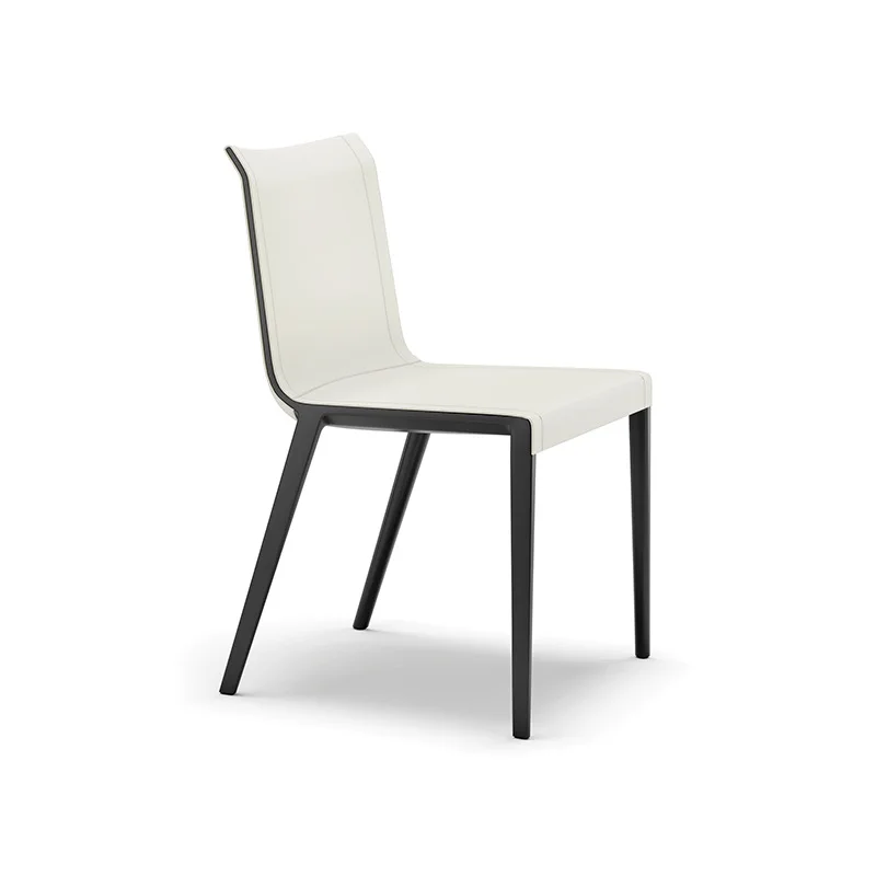 

Italian light luxury leather Charlotte dining chair modern home