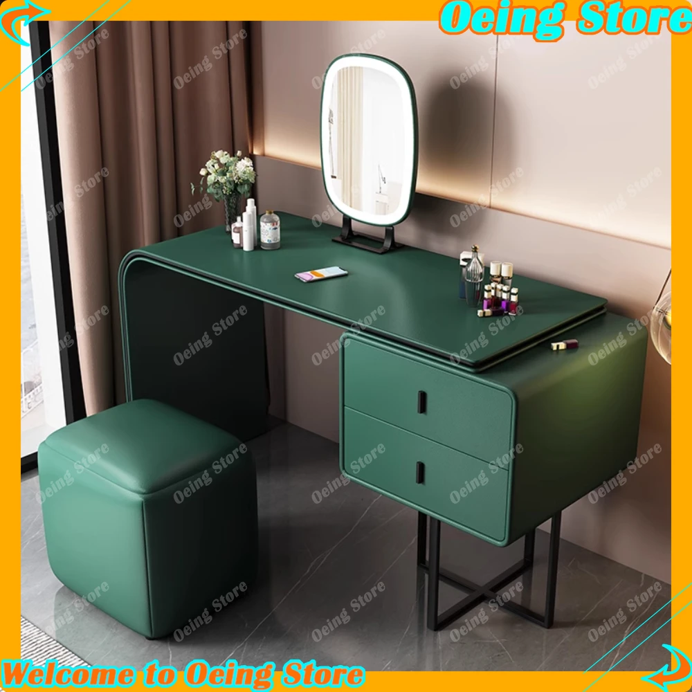 Meja Rias Sudut Hijau Rak Barang Mewah Laci Meja Rias Kuku Kamar Tidur Wanita Tocador Maquillaje Perabotan Roma