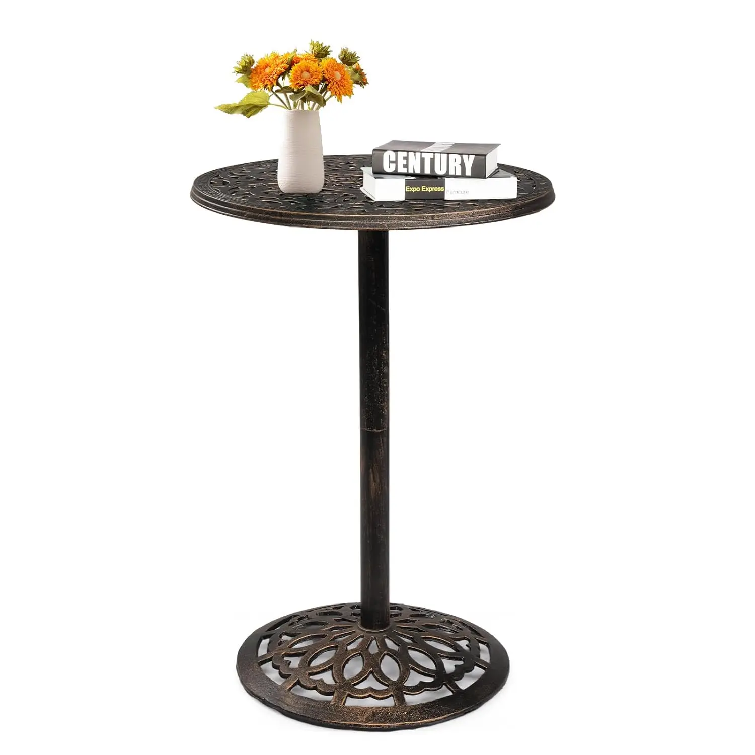 

40" Cast Aluminum High Top Bar Table Outdoor Patio Bistro 28x40", Customized