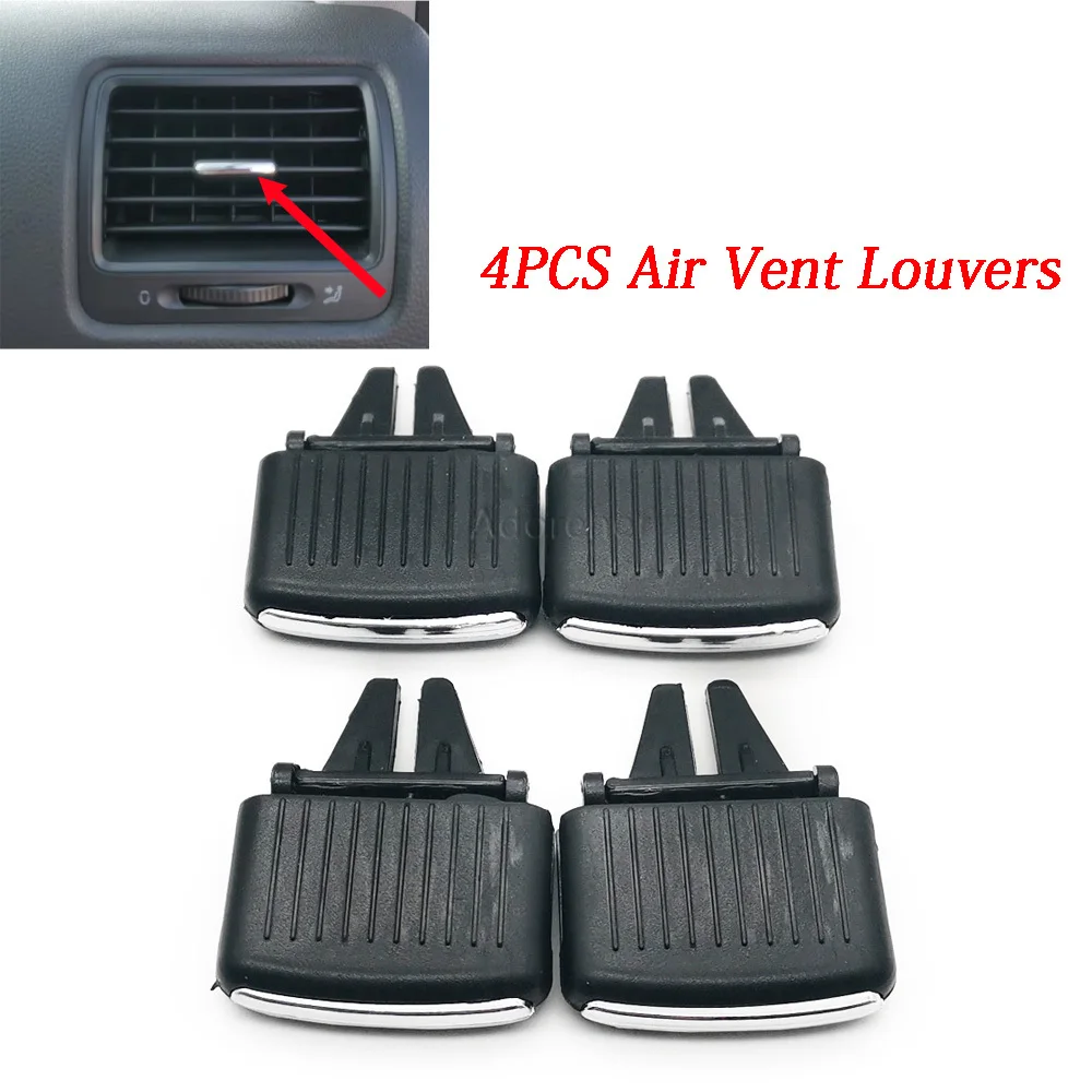 4PCS For VW Golf 5 Sagitar Jetta MK 5 Car Front Dash Rear Air Conditioning AC Vent Grille Outlet Tab Slider Clips Repair Kit
