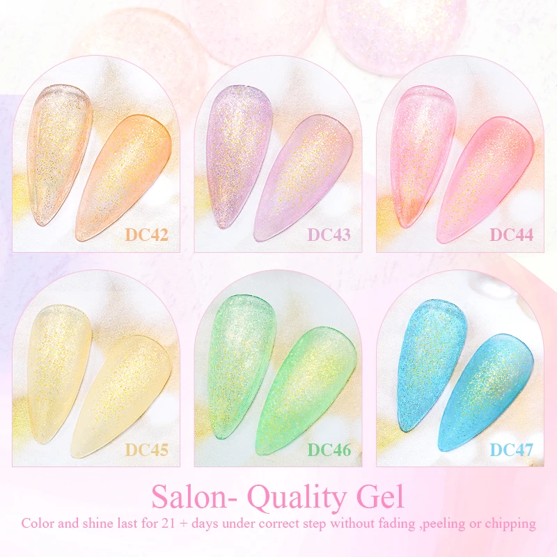 Mtssii 6ml glitter gel unha polonês brilhante colorido lantejoulas semi permanente embeber fora uv gel arte do prego jelly verniz