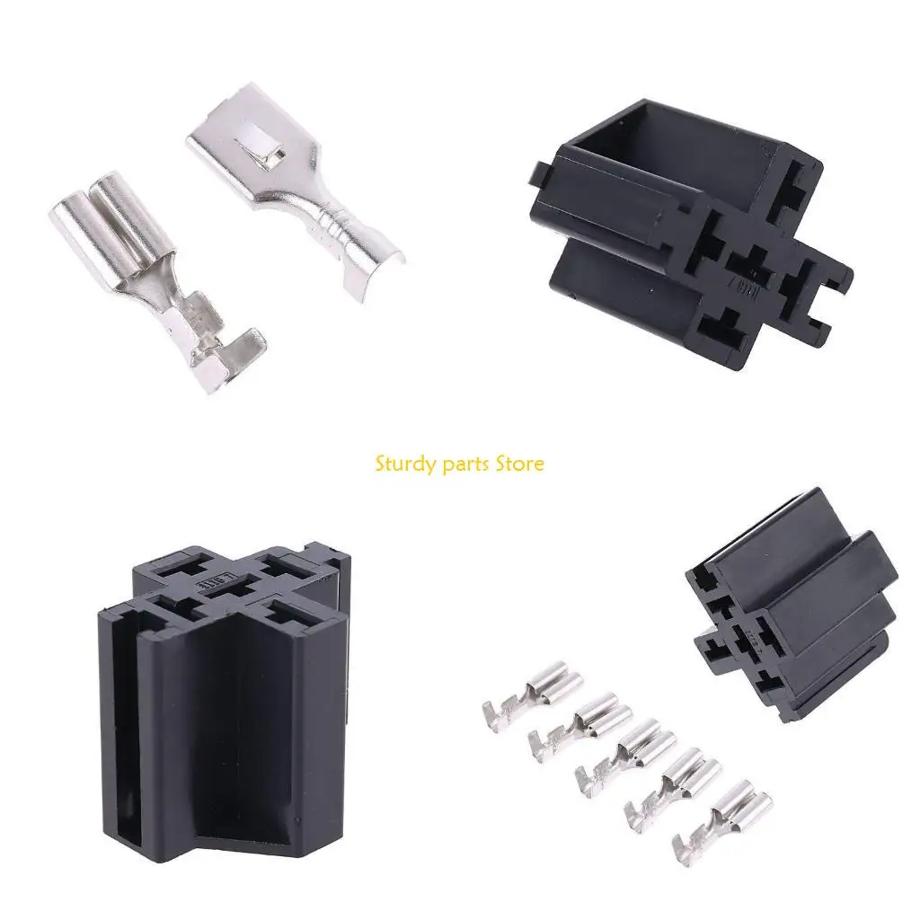 

97QC 40A 5 Pin Connector Socket with 5 x 6.3mm Terminals Car Truck Vehicle Rela