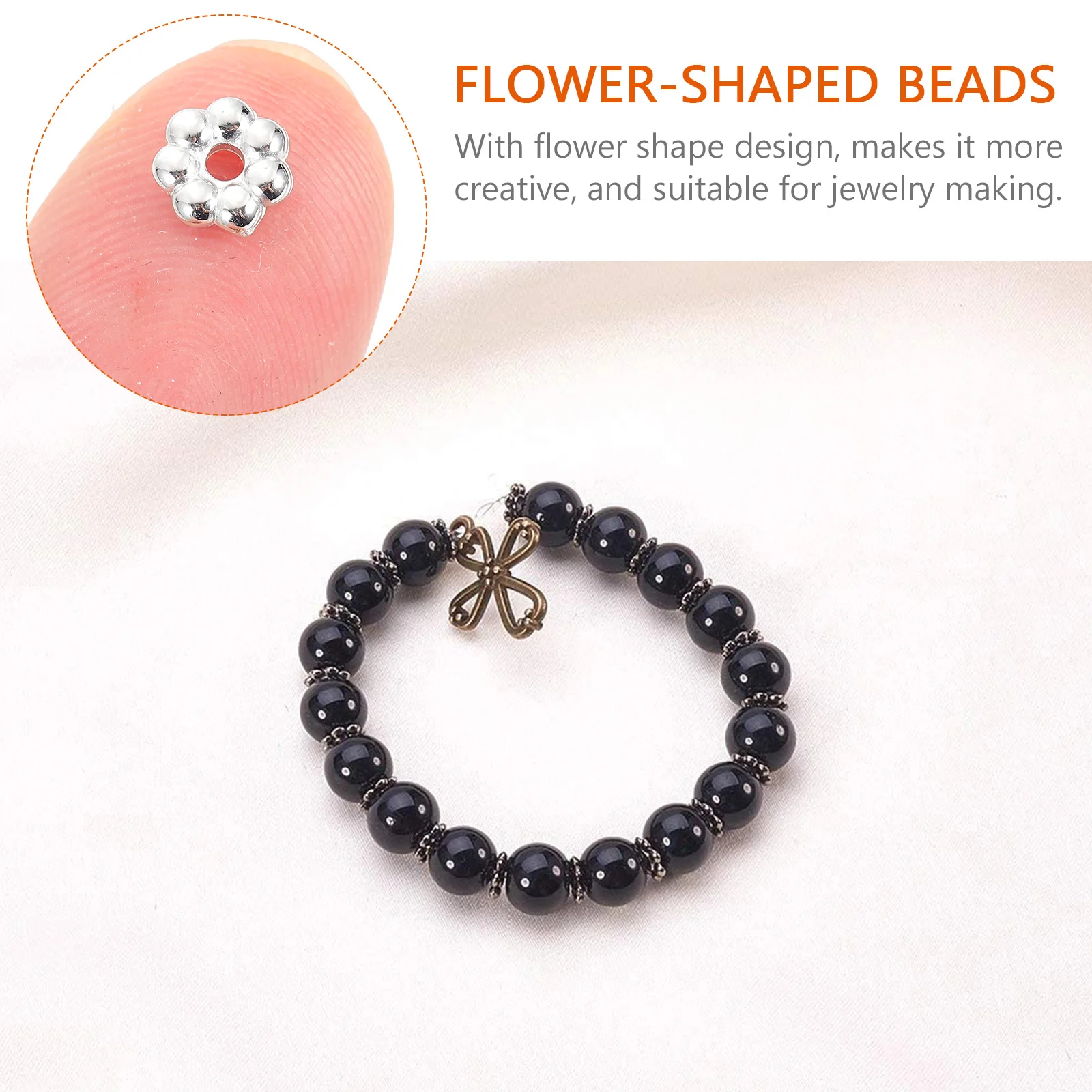 

2000 Pcs Plastic Bead Accessories The Beads Jewelry Making Crafts Gift Fancy Flower