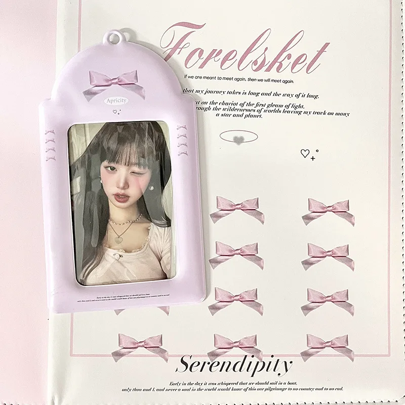 Instagram Style Bow Photo Pendant, Keychain Card Holder, Clip