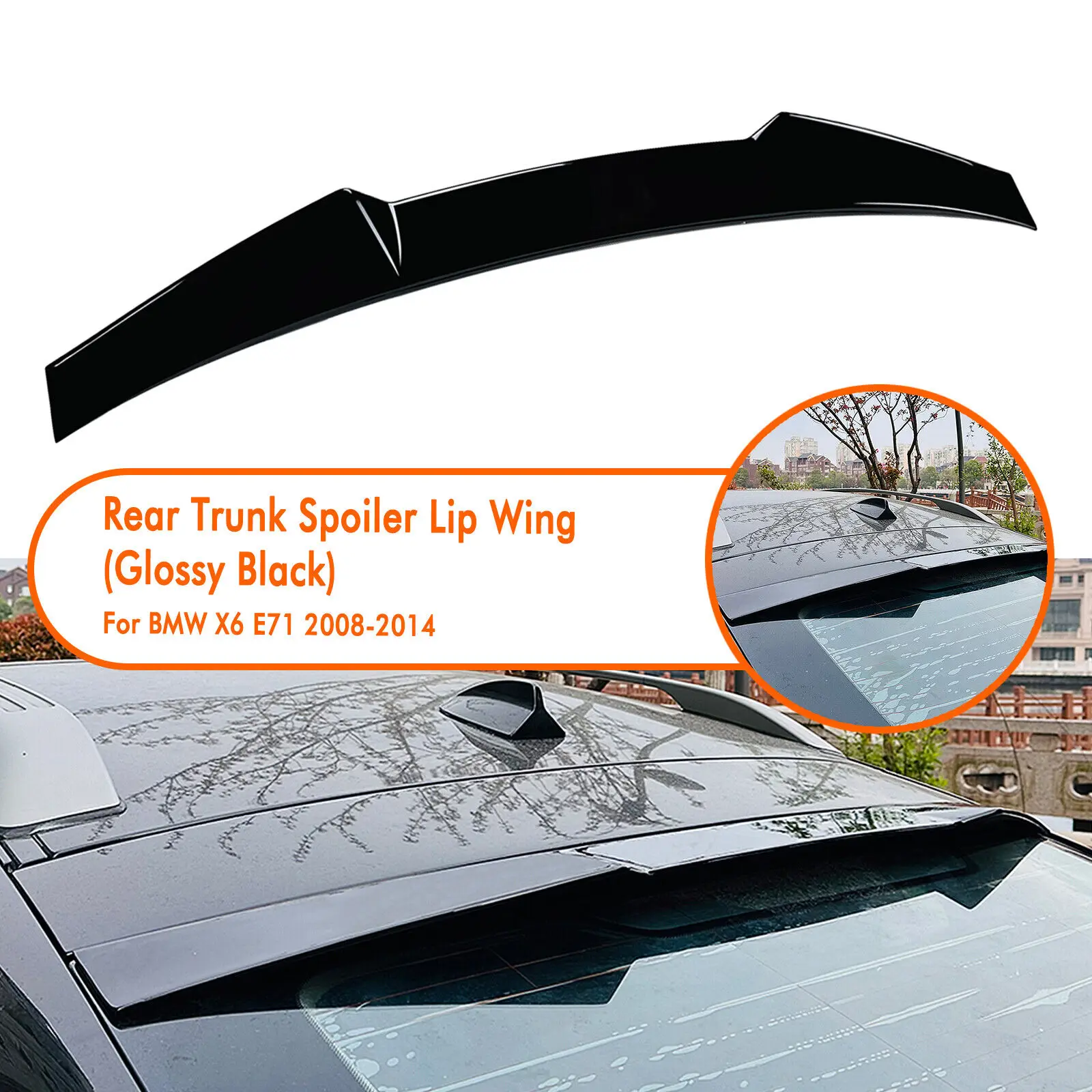 Car Rear Spoiler Lip Wing Roof Lid for BMW X Series X6 E71 2008-2014 Rear Window Roof Wing Car Accessories