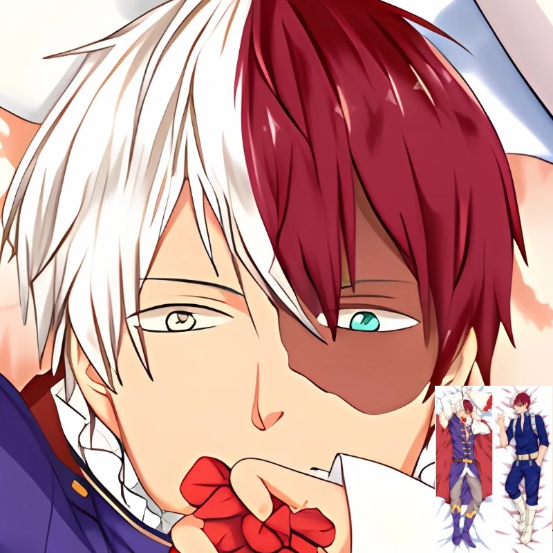 DIY Personalized Anime Todoroki Shoto Dakimakura Pillow Cover Case Hugging Body Pillowcase Double-sided Print Dropshipping